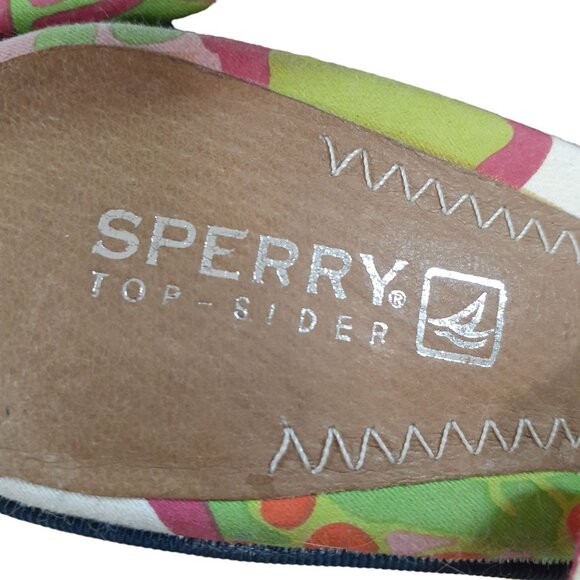 SPERRY TOP SIDER Womens Southport Wedges Peep Toe Slingback Sandals Pink Size 7M - Picture 6 of 7